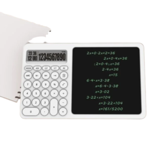 آلة حاسبة 2 في 1 مع جهاز لوحي للكتابة بشاشة LCD