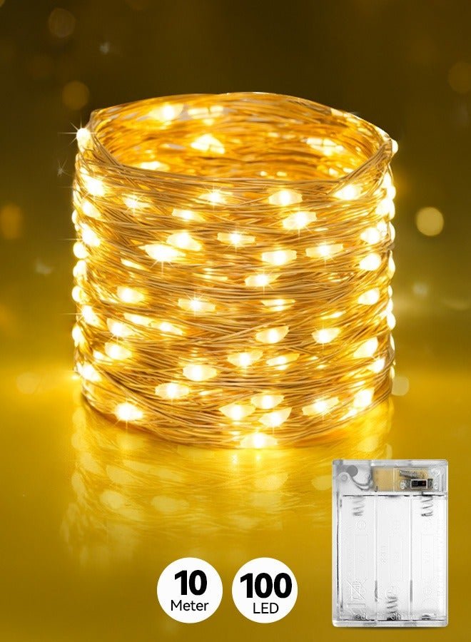 10m 100-LED Battery-Powered String Lights