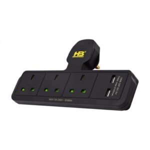 توصيلة جدارية 3 منافذ كهربائية ومنفذين USB